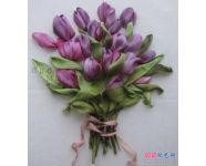 布艺郁金香花束手工制作图片教程