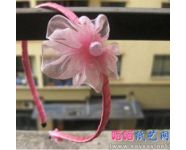 漂亮的布艺花朵发卡发箍手工DIY制作方法